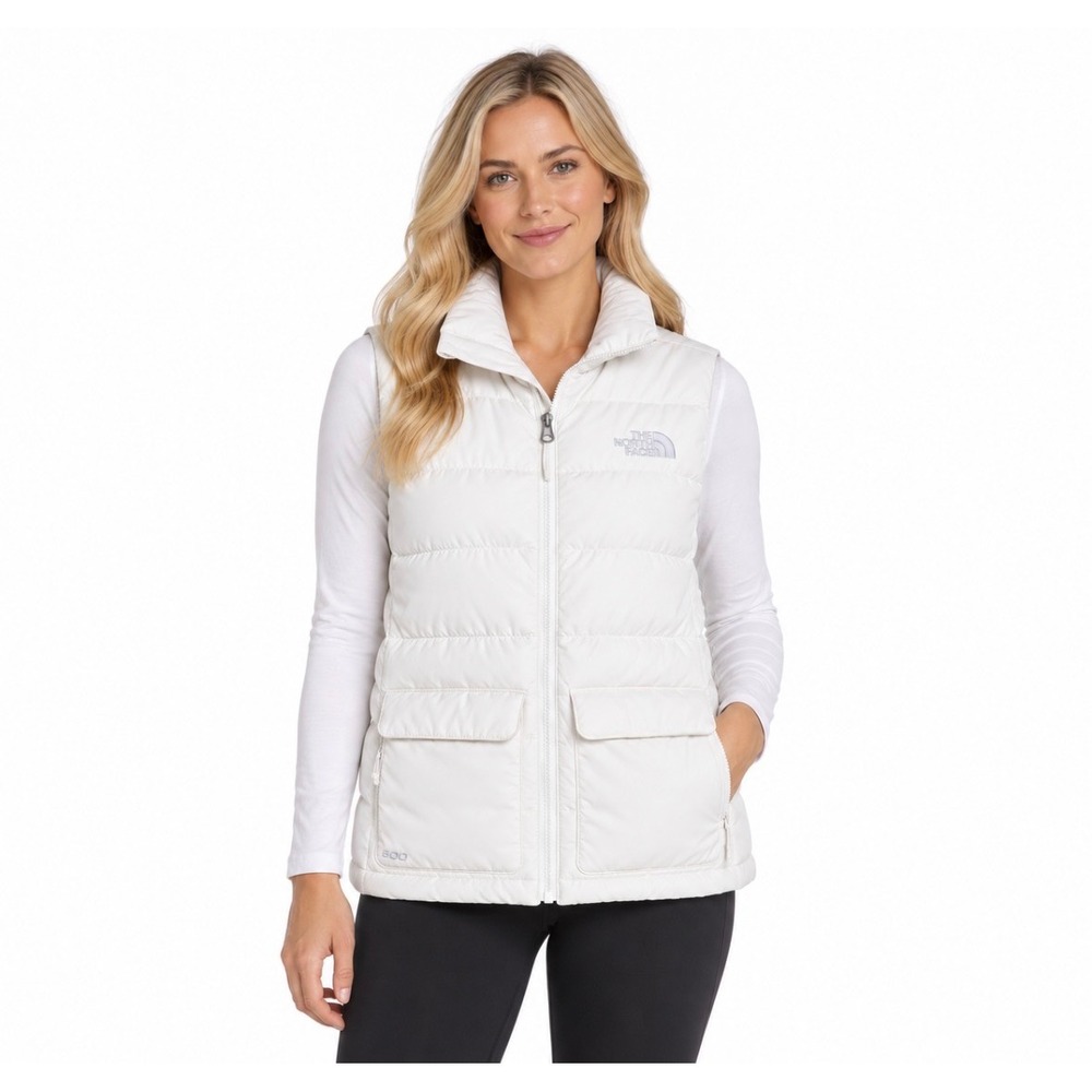 The North Face Womens 600 Fill Down Puffer Vest White Medium Sleeveless Jacket